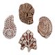 Set of 4 Piece New Mix Wooden Printing Blocks